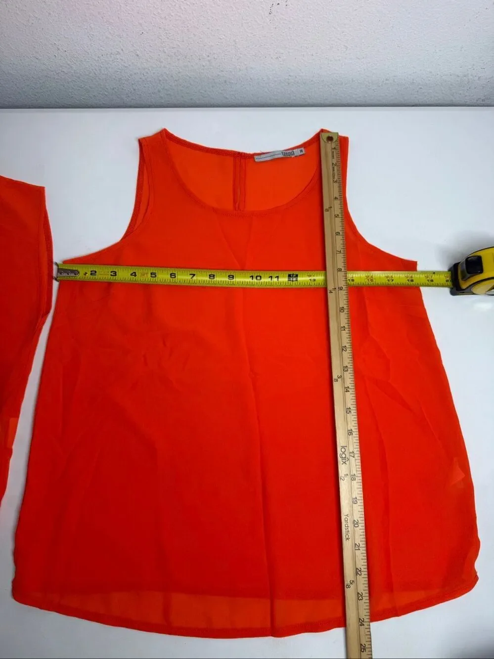 Trend New Fashion Trend Orange Layered Two Piece Top Set Size 36/US 6